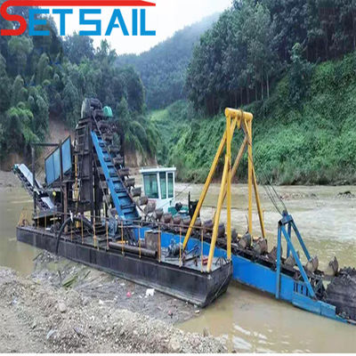 Bucket Chain River Gold Mining Dredger with Jig and 180000.000kg Package Gross Weight