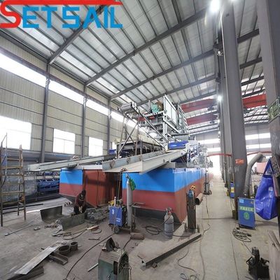 Bucket Chain Mining Dredger with Trommel Screen by Digging Main Motor Power 37kw-200kw