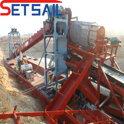 Customized Chain Bucket Gold Dredger 1.0m-2m Hight 24m-38m Total Length Customized