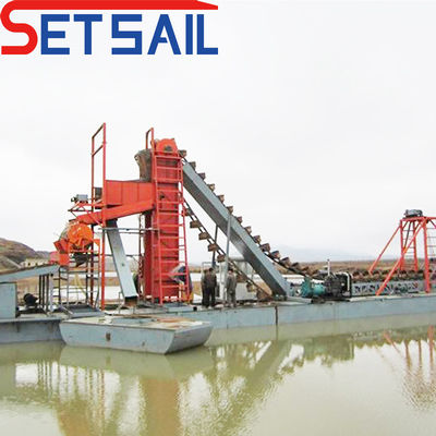 Customized Chain Bucket Gold Dredger 1.0m-2m Hight 24m-38m Total Length Customized