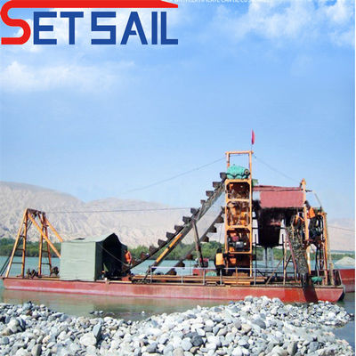 Customized Chain Bucket Gold Dredger 1.0m-2m Hight 24m-38m Total Length Customized