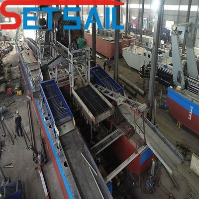 Bucket Chain Mining Dredger with Dredging Depth 7-30 Meter and Centrifuge Equipment