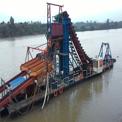 River Diamond Bucket Chain Gold Mining Dredger with 124-200 Piece Chain Quantity