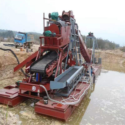 River Diamond Bucket Chain Gold Mining Dredger with 124-200 Piece Chain Quantity