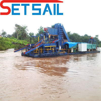 Land Mining Dredger with Agitation Gold Drum Screen Size 1.4m*1.2m-2.6m*1.2m Customization