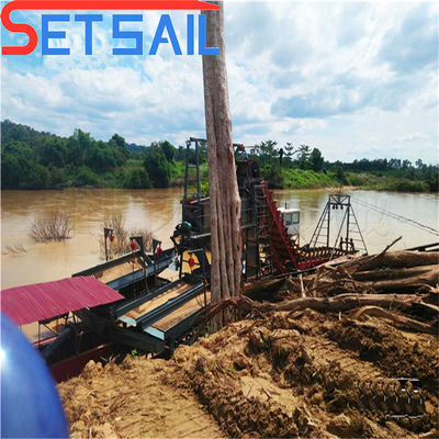 Chain Bucket River Diamond Dredger with Jigging Machine 380V Voltage and 30-Day Refund