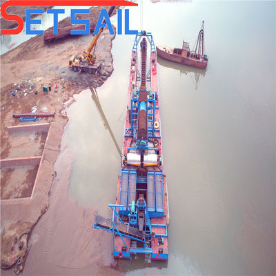 Chain Bucket River Diamond Dredger with Jigging Machine 380V Voltage and 30-Day Refund