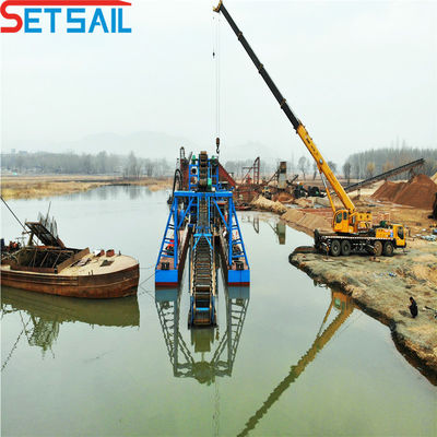 50-300m3 Durable Hull Chain Bucket River Mining Dredger for Lake Gold in Multi Color