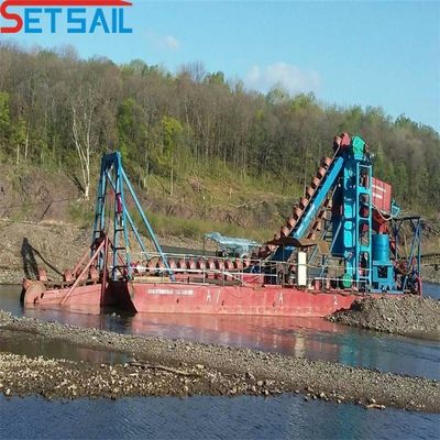50-300m3 Durable Hull Chain Bucket River Mining Dredger for Lake Gold in Multi Color