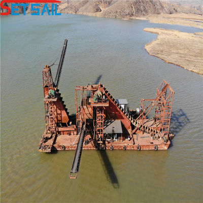150m3/Hour Bucket Chain Gold Dredger for Gold Selection and Panning Customized Request