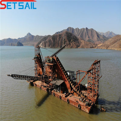 150m3/Hour Bucket Chain Gold Dredger for Gold Selection and Panning Customized Request