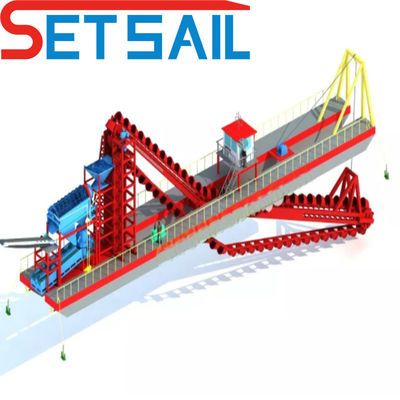 Powerful Power Generator Sets for River Gold Mining on the Bucket Chain Mining Ship