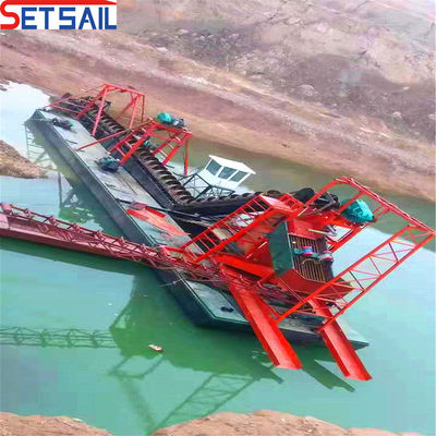 Chain Bucket Gold and Diamond Mining Boat with Anchor Total Length 38 Meter Deposit