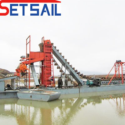 Chain Bucket Gold and Diamond Mining Boat with Anchor Total Length 38 Meter Deposit
