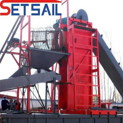 Chain Bucket Gold and Diamond Mining Boat with Anchor Total Length 38 Meter Deposit