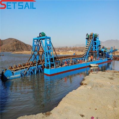150 Cubic Meter Per Hour Bucket Chain Gold Mining Dredger for Volume Gold Production