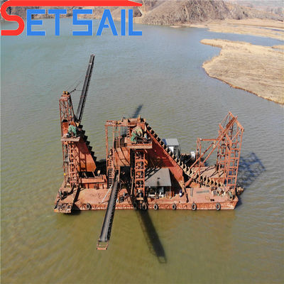 Chain Bucket Gold Dredger Width 4.5m-10m for Electric Sets in Gold and Diamond Mining