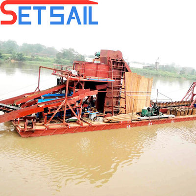 Chain Bucket Gold Dredger Width 4.5m-10m for Electric Sets in Gold and Diamond Mining