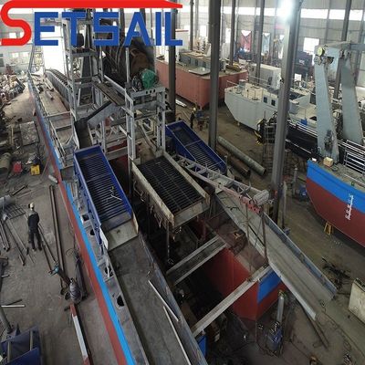 4kw X 3-10kw X3 Migration Device Chain Bucket Gold Dredger for River Mining Machinery