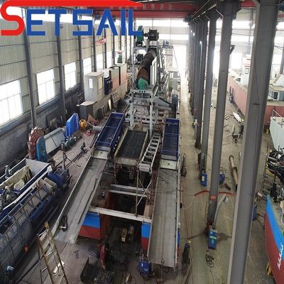 4kw X 3-10kw X3 Migration Device Chain Bucket Gold Dredger for River Mining Machinery