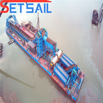 Chain Bucket River Diamond Mining Machinery with Migration Device 4kw X 3-10kw X3