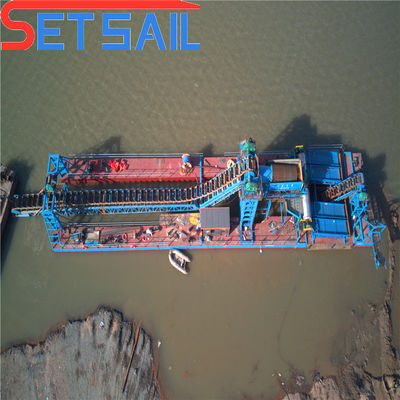 Chain Bucket River Diamond Mining Machinery with Migration Device 4kw X 3-10kw X3