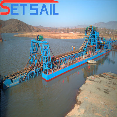 Chain Bucket River Diamond Mining Machinery with Migration Device 4kw X 3-10kw X3