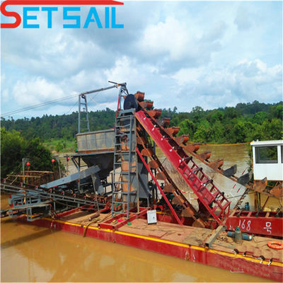Chain Quantity 172PCS-200PCS Low Failure River Mining Machinery with Jigging Equipment