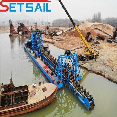 86PCS-100PCS Hight 1.0m-2m River Chain Bucket Gold Mining Machinery with Centrifuge