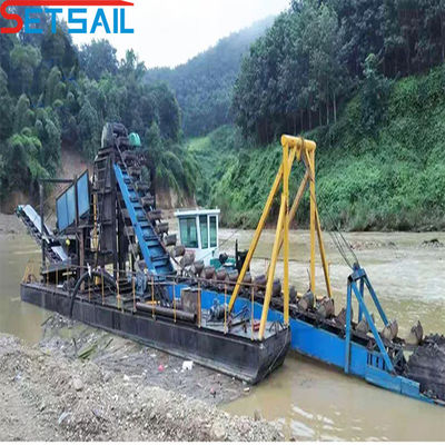128-176PCS Chain Quantity Chain Bucket Sand Dredger for River Gold and Diamond Mining