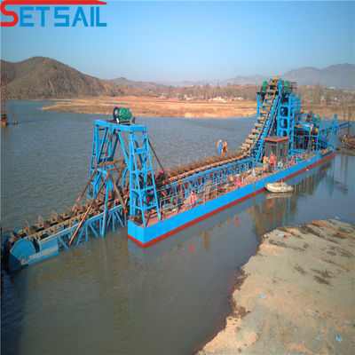 Customized Performance Chain Bucket River Gold Dredger with 128-176PCS Chian Quantity