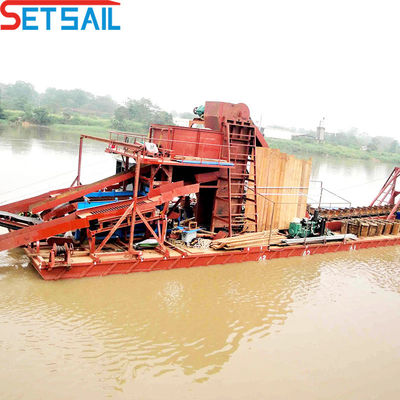 Customized Performance Chain Bucket River Gold Dredger with 128-176PCS Chian Quantity