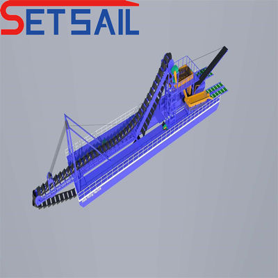 Chain Bucket River Gold and Diamond Mining Machinery with 172PCS-200PCS Chain Quantity
