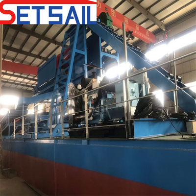 23m-49m Hull Dimension Chain Bucket River Sand and Diamond Machinery with Centrifuge