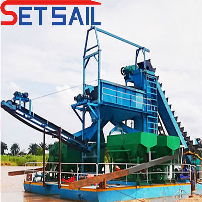Reservoir Gold Mining Equipment with Chain Bucket 5.5kw-20kw Power 1.0m-2m Hight