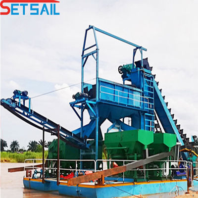 High Capacity Chain Bucket Mining Dredging Equipment for River Gold Customized Solution
