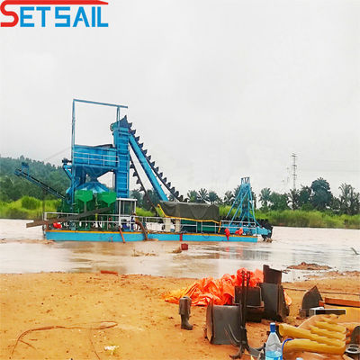 High Capacity Chain Bucket Mining Dredging Equipment for River Gold Customized Solution