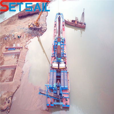 US Multi Function River Mining Dredger with Gold Agitation Chute Multi-Functional