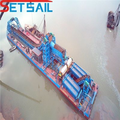 US Multi Function River Mining Dredger with Gold Agitation Chute Multi-Functional
