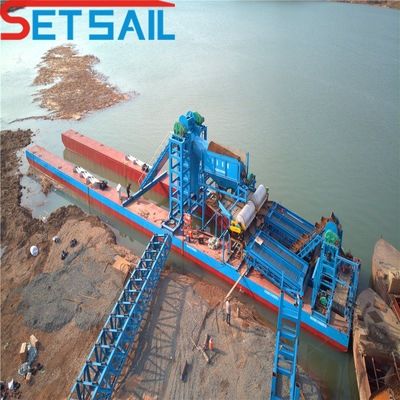 US Multi Function River Mining Dredger with Gold Agitation Chute Multi-Functional