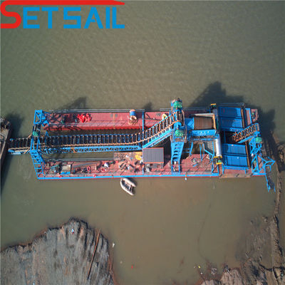 US Multi Function River Mining Dredger with Gold Agitation Chute Multi-Functional