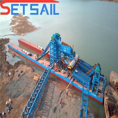 Integrated Mineral Mining and Processing Bucket Chain Gold Mining Diamond Dredger