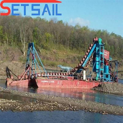 75kw-240kw Main Engine Power Bucket Chain Type Gold Dredger for River Diamond and Sand