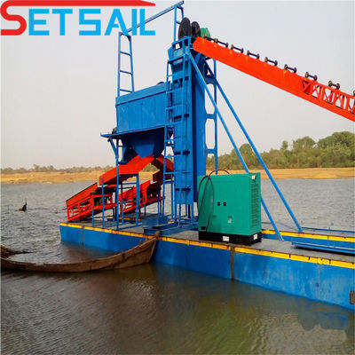 CTD Slot Type Chain Bucket Gold and Diamond Mining Dredger with Hull Dimension 23m-49m