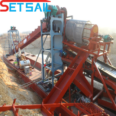 CTD Slot Type Chain Bucket Gold and Diamond Mining Dredger with Hull Dimension 23m-49m