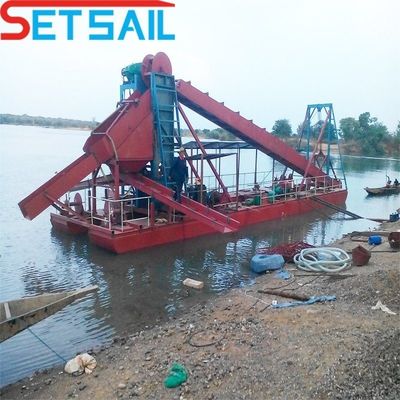 CTD Slot Type Chain Bucket Gold and Diamond Mining Dredger with Hull Dimension 23m-49m
