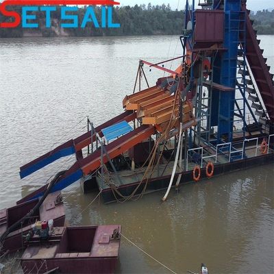 CTD Slot Type Chain Bucket Gold and Diamond Mining Dredger with Hull Dimension 23m-49m