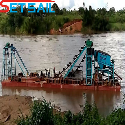 CTD Slot Type Chain Bucket Gold and Diamond Mining Dredger with Hull Dimension 23m-49m