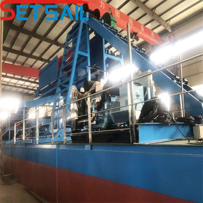 Electric Power Type Chain Bucket Gold Diamond Mining Dredger for Mining Project