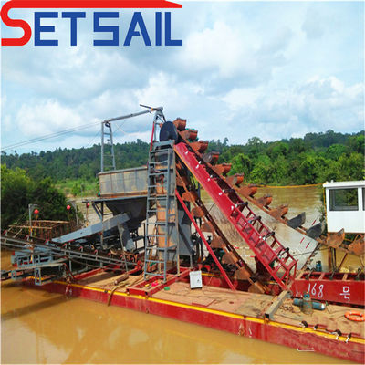 QHMB-6 Reservoir Diamond River Mining Gold Machine with 86PCS-100PCS Bucket Quantity